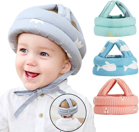 Baby Head Protector - Adjustable Baby Safety Helmet for Crawling and Walking –  Light weight baby helmet(random Color/design)